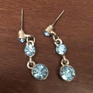 💎SALE💎 rhinestone blue dangling earrings